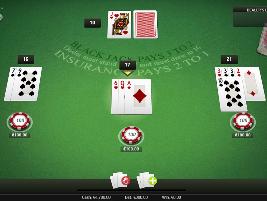 Jugando Multi Deck Blackjack online